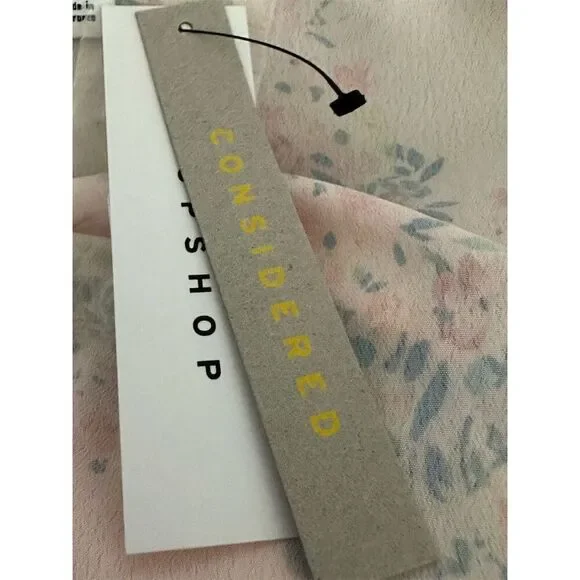 Topshop Women's Floral V-Neck Cropped Wrap Blouse Size 10 Multicolor - Picture 5 of 6